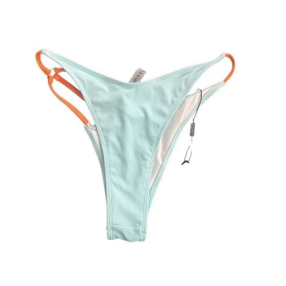 NWT zaful bathing suit bottoms size 6 blue orange